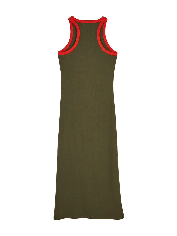 Outline Ribbed-Cotton Midi Dress